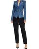 Balmain Women's Denim Double-Breasted Blazer - 2