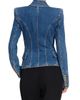 Balmain Women's Denim Double-Breasted Blazer - 5