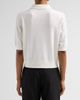 Balmain Women's Diamond-Knit-Sleeve Merino Wool Polo Shirt - 3