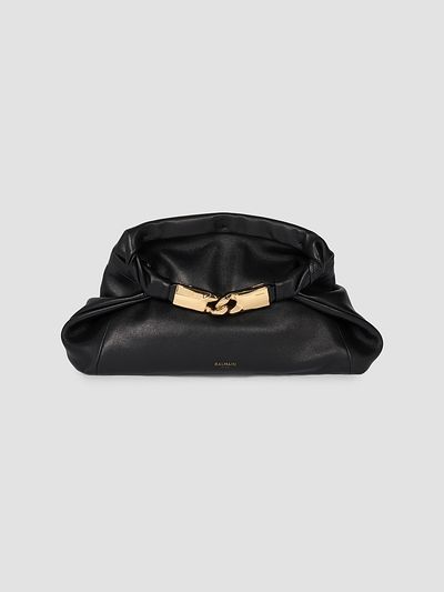 Balmain Women's Dinner At 8 Small Leather Clutch