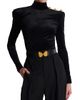 Balmain Women's Double Snail Leather Belt - 2
