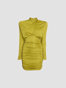 Balmain Women's Draped Jersey Mini Dress