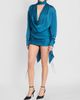Balmain Women's Draped Silk Charmeuse Mini Dress - 4