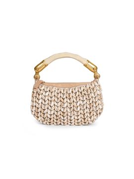 Balmain Women's Ebene Shell-Embroidered Mini Bag