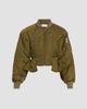 Balmain Women's Fitted Nylon Flight Bomber Jacket - 1