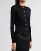 Balmain Women's Flat Rib-Knit Polo Sweater - 4