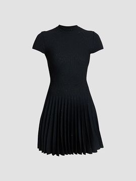 Balmain Women's Glittered Compact Knit Mini Dress