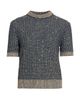 Balmain Women's Glittered Tweed Knit Top - 7