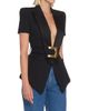 Balmain Women's Grain De Poudre Belted Virgin Wool Jacket - 4