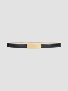 Balmain Women's Logo-Plaque Leather Belt