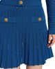 Balmain Women's Mesh Striped Flare Miniskirt - 6