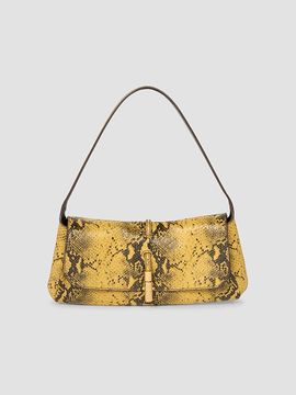 Balmain Women's Metropolis Python-Embossed Leather Shoulder Bag