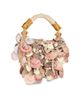 Balmain Women's Mini Ebene Shell-Embroidered Suede Top Handle Bag - 4