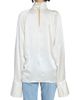 Balmain Women's Mock Turtleneck Silk Wrap-Style Blouse - 5
