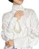 Balmain Women's Mock Turtleneck Silk Wrap-Style Blouse - 6