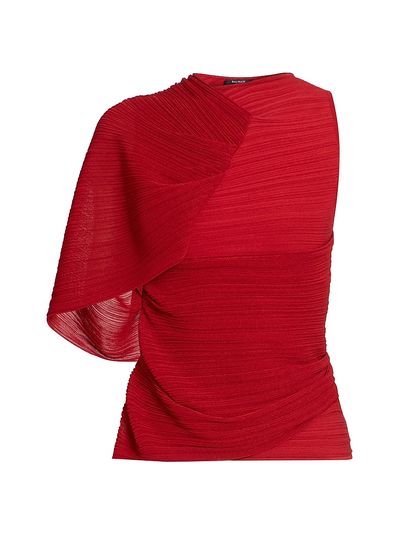 Balmain Women's One-Shoulder Fléchage Top