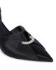 Balmain Women's Piercing 75MM Satin Slingback Pumps - 5