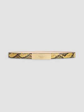 Balmain Women's Python-Embossed Leather Belt