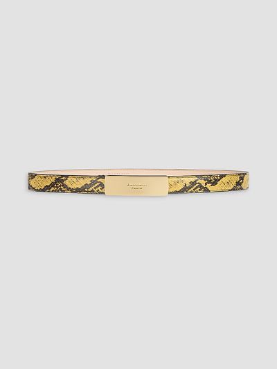 Balmain Women's Python-Embossed Leather Belt