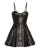 Balmain Women's Quilted Leather Bustier Minidress - 1