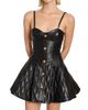 Balmain Women's Quilted Leather Bustier Minidress - 3