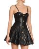 Balmain Women's Quilted Leather Bustier Minidress - 4