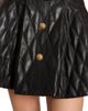Balmain Women's Quilted Leather Bustier Minidress - 6