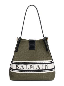 Balmain Women's Release Canvas Bucket Bag