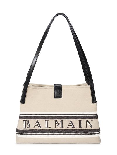 Balmain Women's Release Medium Canvas Shopper Tote Bag