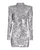 Balmain Women's Sequin Mock Turtleneck Minidress - 7