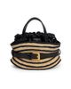Balmain Women's Shuffle Mini Raffia & Leather Top Handle Bag - 1