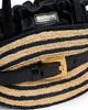 Balmain Women's Shuffle Mini Raffia & Leather Top Handle Bag - 8