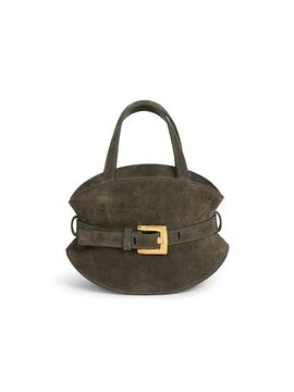 Balmain Women's Shuffle Suede Mini Top Handle Bag