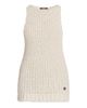Balmain Women's Sleeveless Cotton-Blend Tunic Top - 7