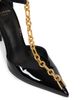 Balmain Women's Sync 95MM Chain-Detail Patent Leather Pumps - 2