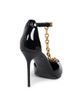 Balmain Women's Sync 95MM Chain-Detail Patent Leather Pumps - 3