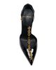 Balmain Women's Sync 95MM Chain-Detail Patent Leather Pumps - 4