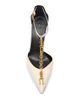 Balmain Women's Sync 95MM Chain-Link & Leather T-Strap Pumps - 4