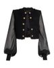Balmain Women's Tweed Chiffon Sleeve Jacket - 1