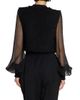 Balmain Women's Tweed Chiffon Sleeve Jacket - 5