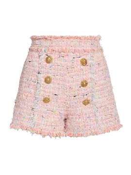 Balmain Women's Tweed Double-Breasted Shorts