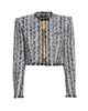 Balmain Women's Tweed Zip Crop Jacket - 1