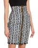 Balmain Women's Tweed Zip Pencil Skirt - 4