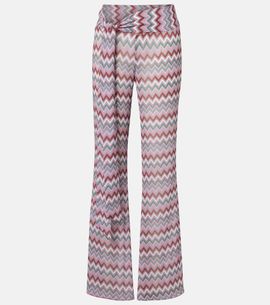 Bananhot Bananhot Bowie chevron flared pants