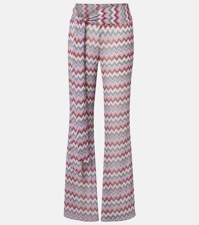 Bananhot Bananhot Bowie chevron flared pants