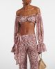 Bananhot Bananhot Elma off-shoulder paisley crop top - 2