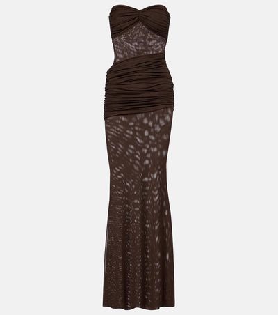 Bananhot Bananhot Erica ruched strapless maxi dress