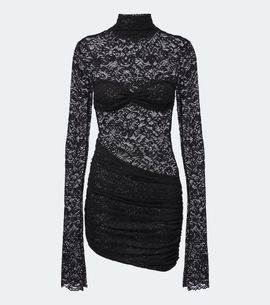 Bananhot Bananhot Francisca ruched lace minidress