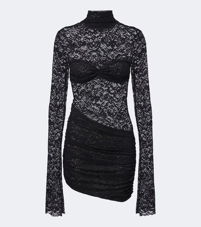 Bananhot Bananhot Francisca ruched lace minidress