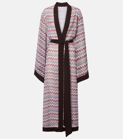 Bananhot Bananhot Jim chevron cotton beach cover-up